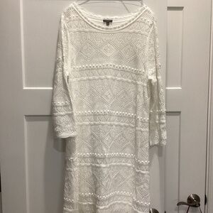 Talbots White Sweater Dress, Size: Petite XL